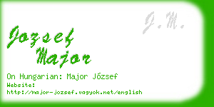 jozsef major business card