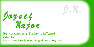 jozsef major business card